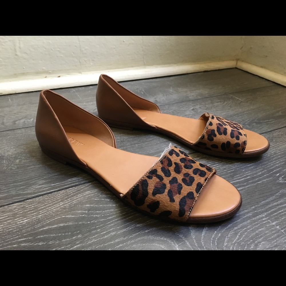 J crew Leopard Calf Hair Flat